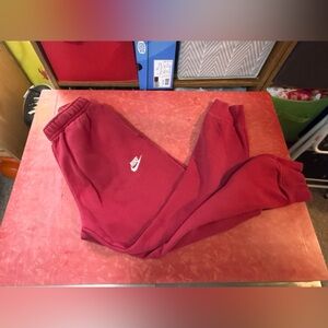 Nike Womens Red Jogger Sweatpants